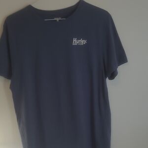 Hurley Surf Club Mens Tee Short Sleeve XL Blue With Graphic On Back